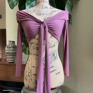 Fashion Nova Cropped Long Sleeve Top